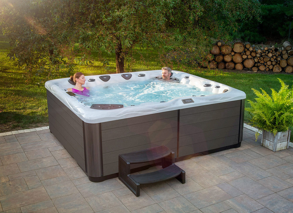 couple in hot tub